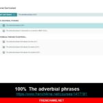 French video course: 100% The adverbial phrases