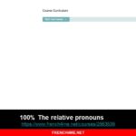 French video course: 100% The relative pronouns