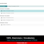 French video course: 100% Exercises | Vocabulary