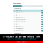 Le cours de français du jour I Vocabulaire | La société actuelle | Vol1