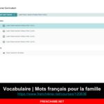 Le cours de français du jour I Vocabulaire | Mots français pour la famille