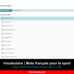 Le cours de français du jour I Vocabulaire | Mots français pour le sport