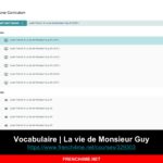 Le cours de français du jour I Vocabulaire | La vie de Monsieur Guy