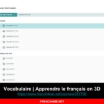 Le cours de français du jour I Vocabulaire | Apprendre le français en 3D