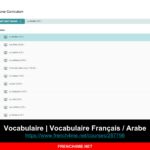 Le cours de français du jour I Vocabulaire | Vocabulaire Français / Arabe