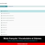 Le cours de français du jour I Mots français I Vocabulaire et thèmes